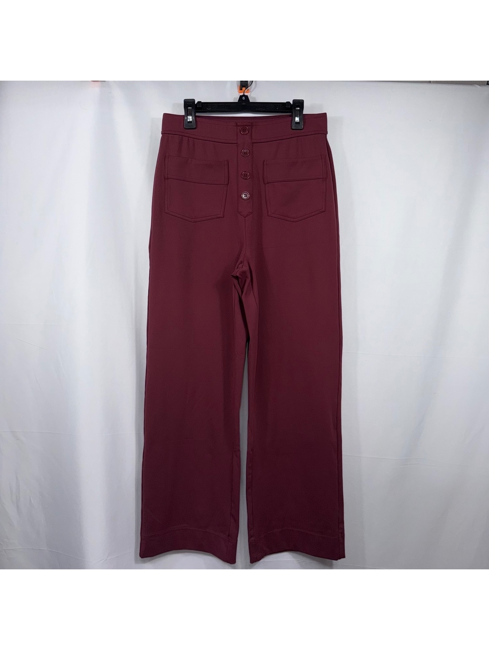 Halara Burgundy Button Front Wide Leg Pants